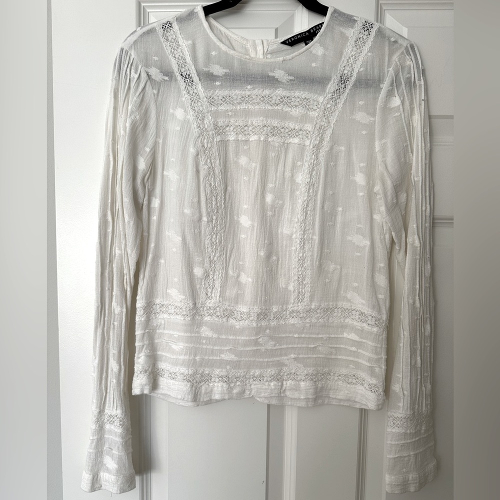 Veronica Beard cotton embroidered top